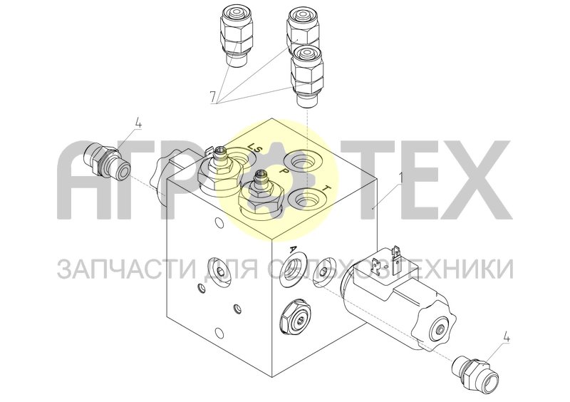 Чертеж Гидроблок (152.09.03.060)